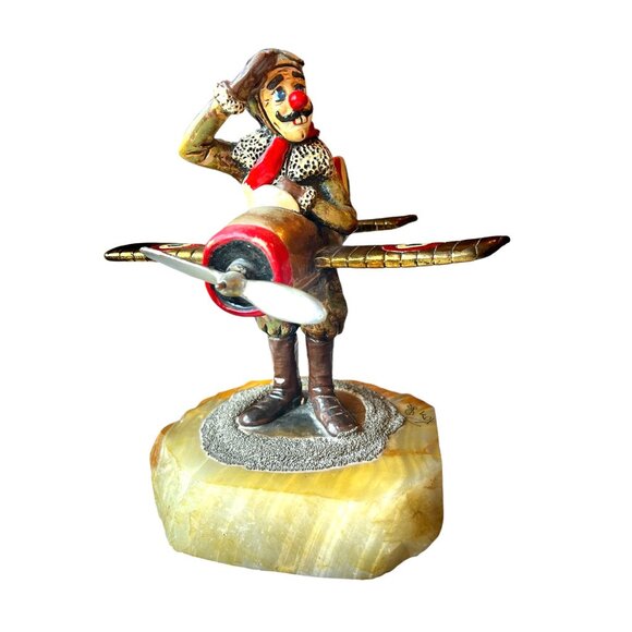 Signed Ron Lee Clown "Captain Cranberry" Airplane Pilot Hand Signed - Picture 2 of 9